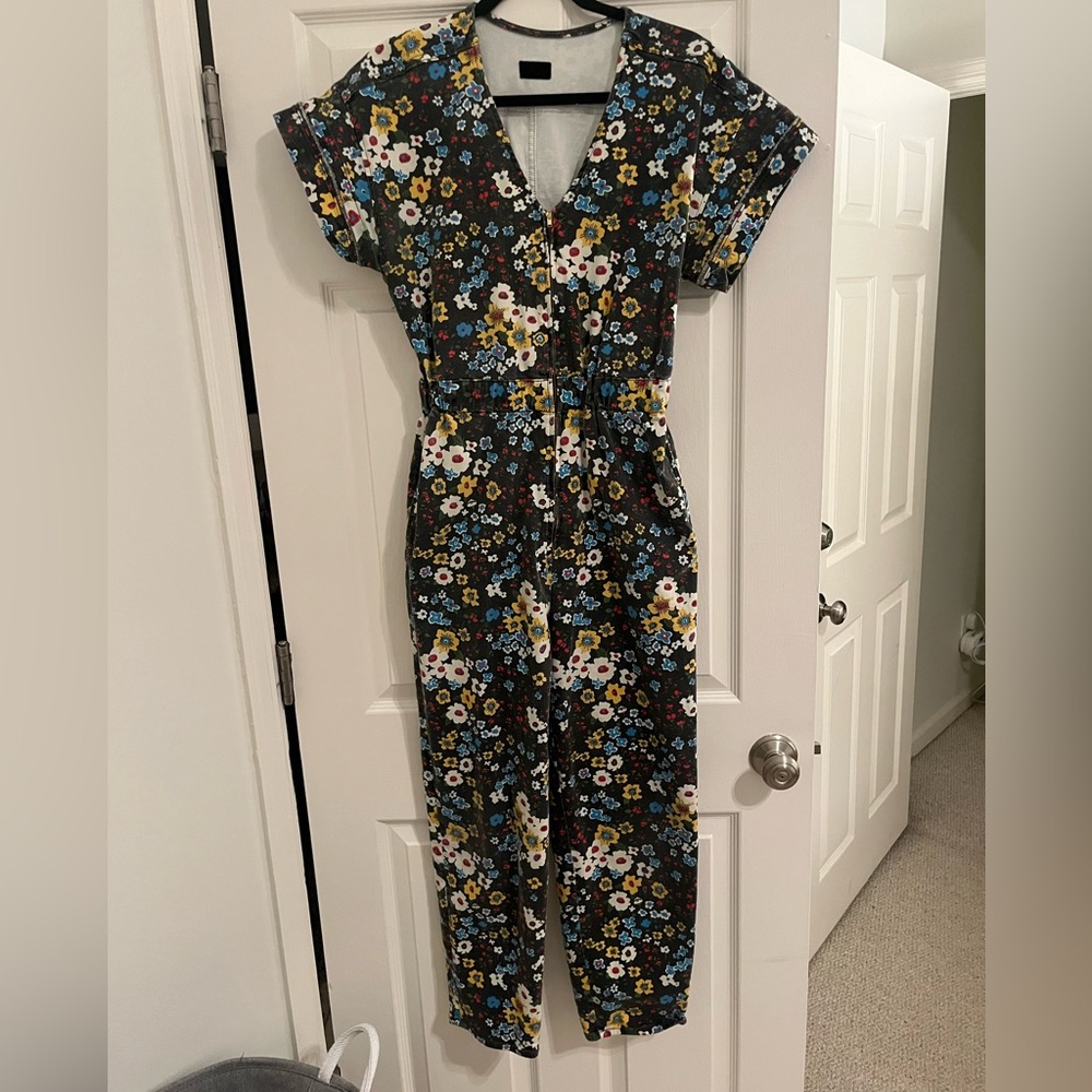 Mother Denim floral jumpsuit